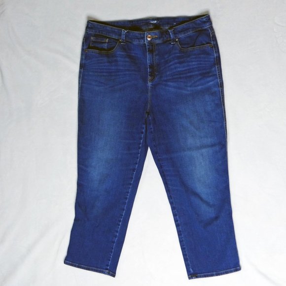 Chico's The Platinum Crop Denim 5 Pocket Jeans/ Chico's 2/ L / US 12 - Picture 1 of 8